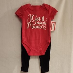 Kidgets Red and Black Baby Outfit